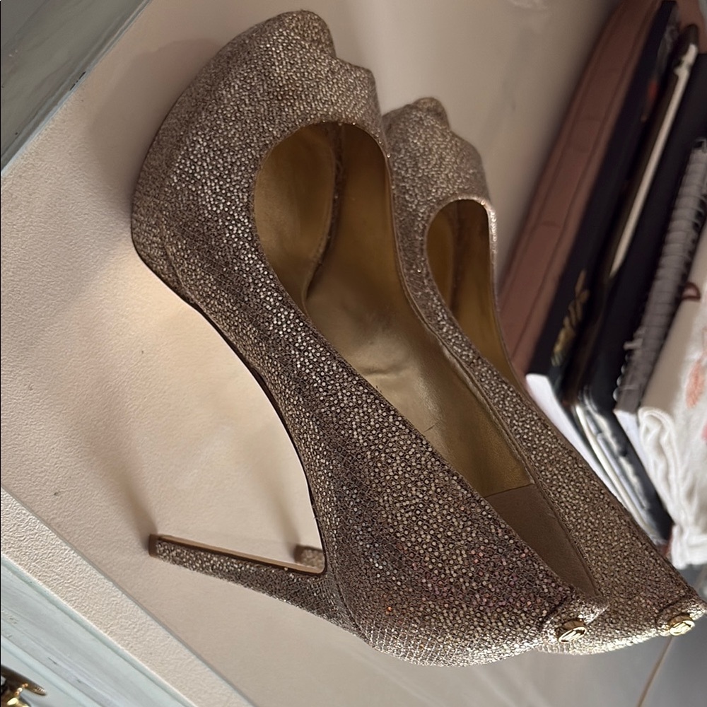 Elegant Glitter Peep-Toe